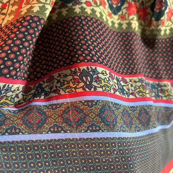 Anthropologie Dream Daily Colorful Patchwork A-Line Skirt Large - Picture 10 of 16